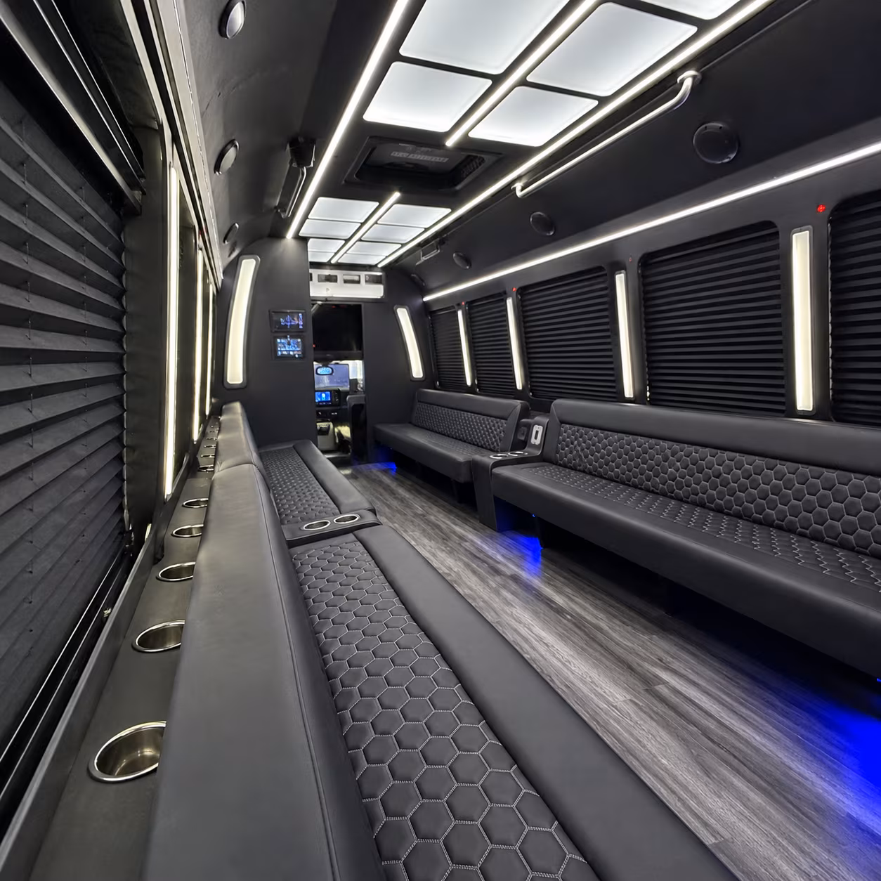 Columbus Bachelor & Bachelorette Transportation party bus interior