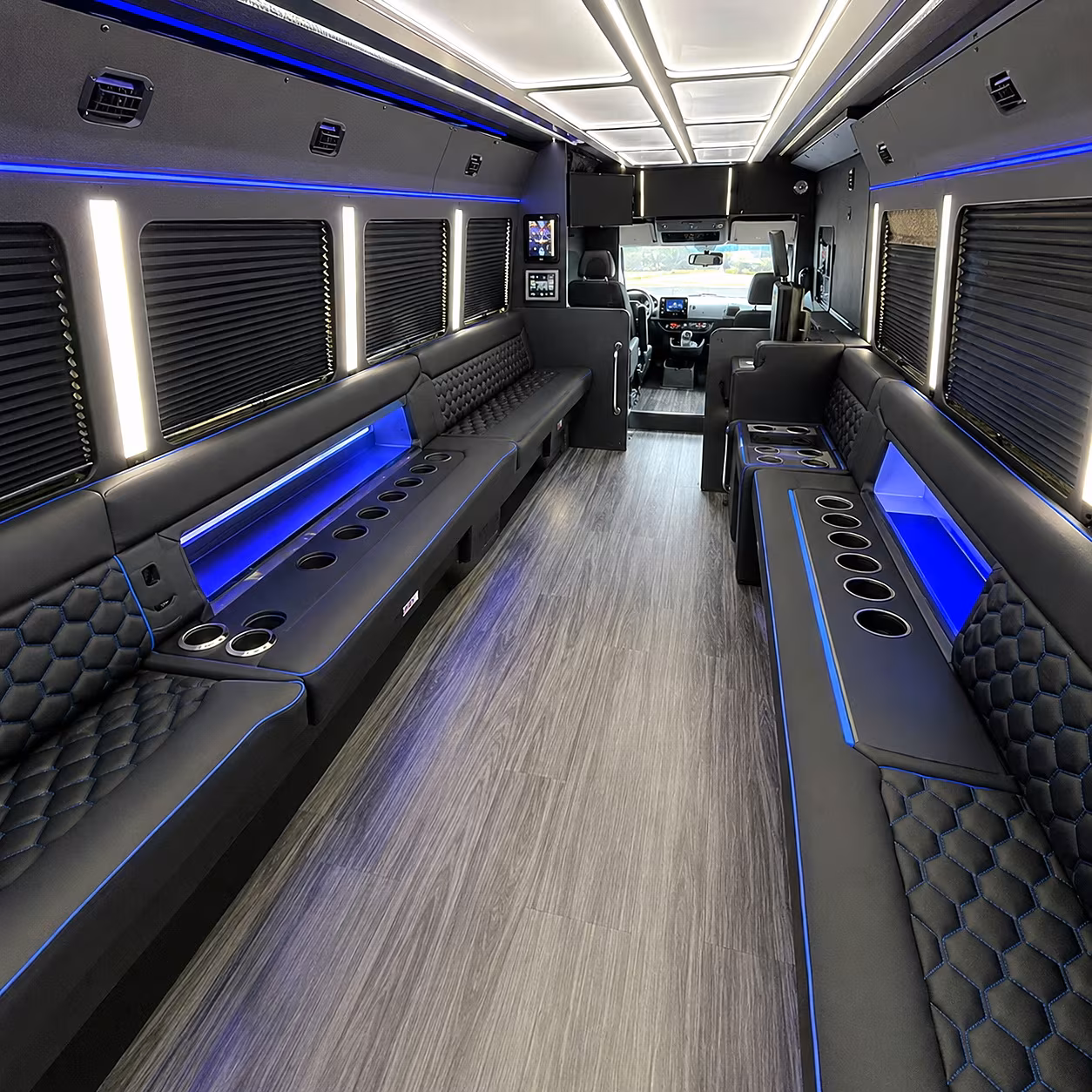 Columbus Bachelor & Bachelorette Transportation party bus interior