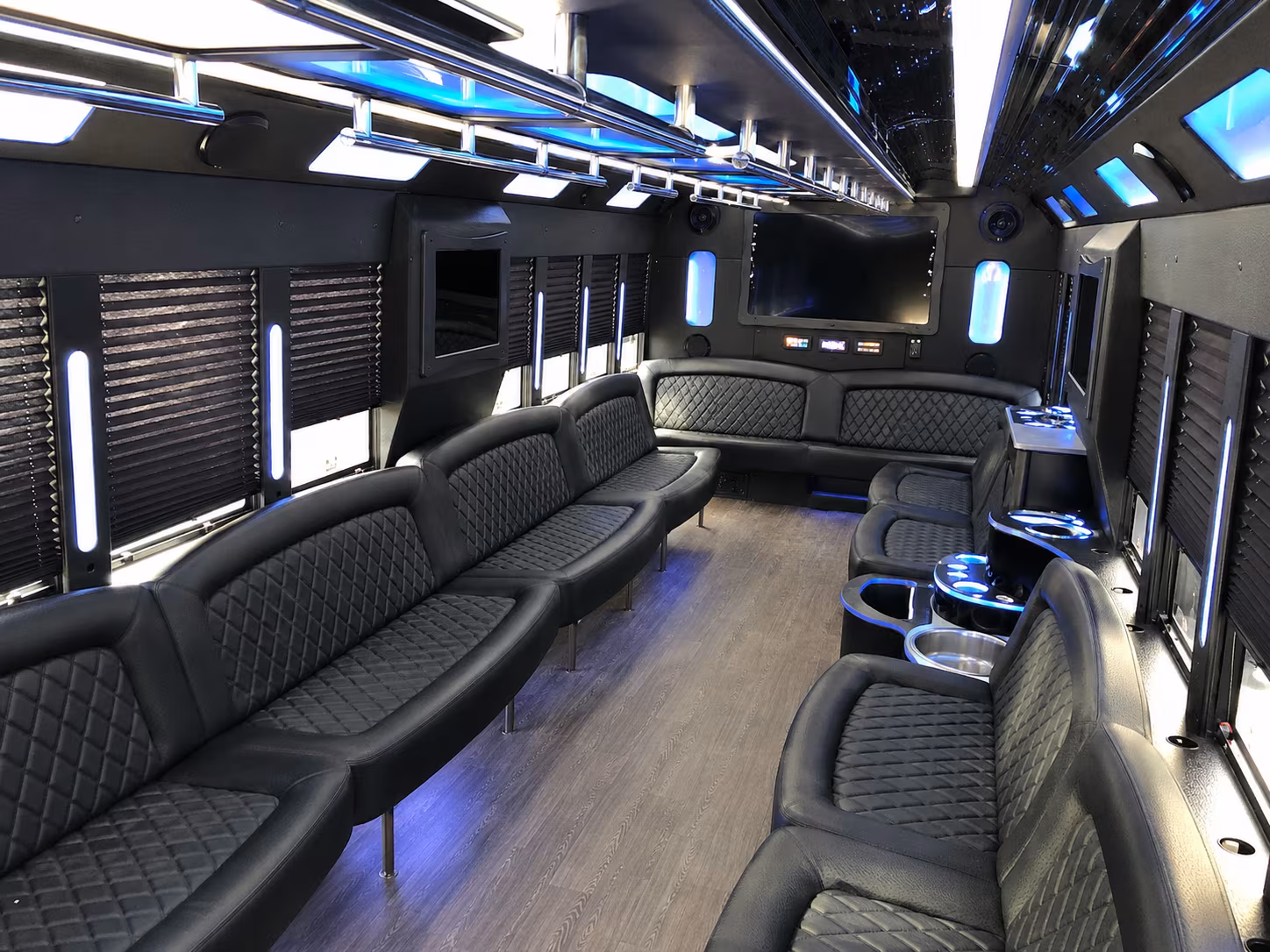 Columbus Private Event Transportation party bus interior
