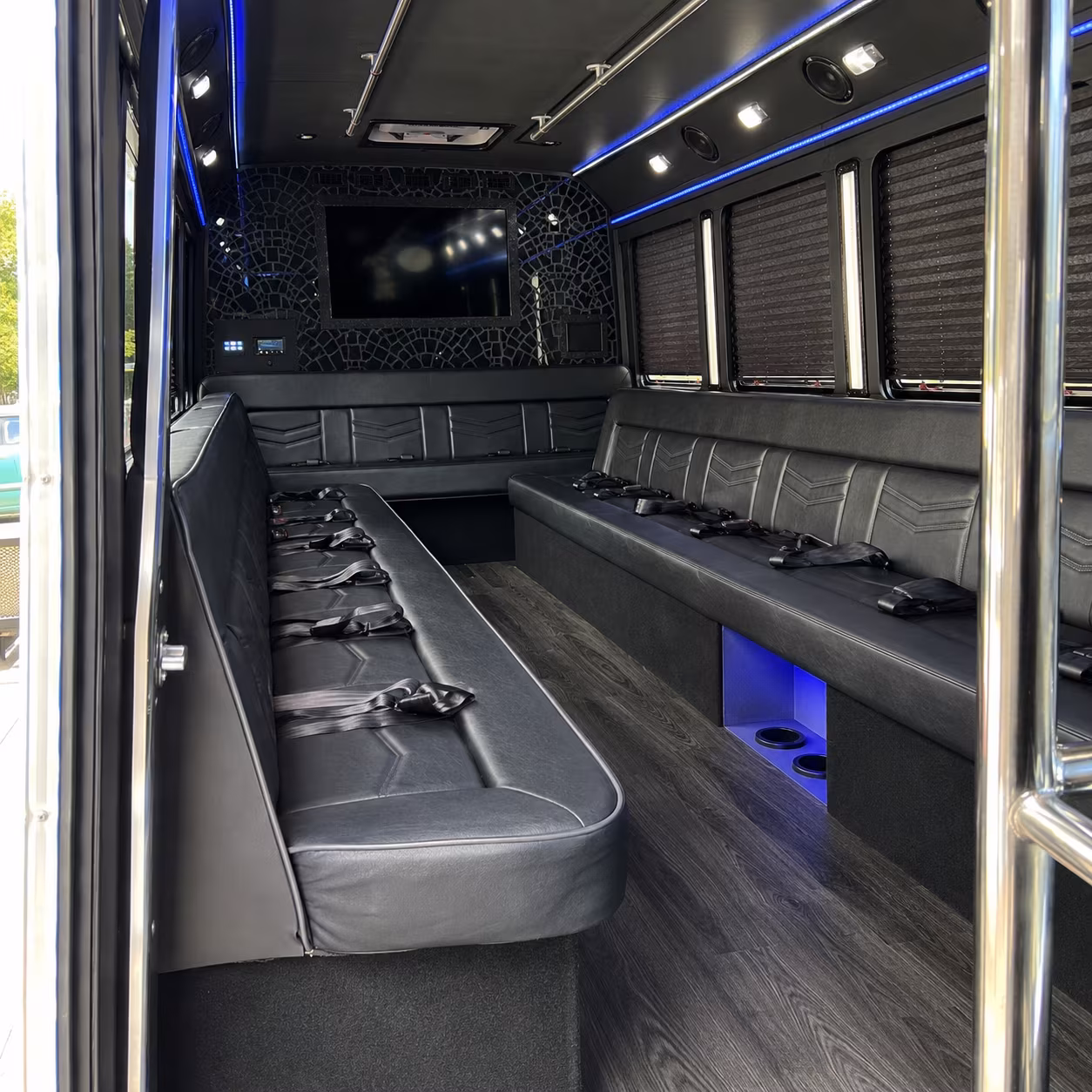 Columbus Sporting Event Transportation party bus exterior