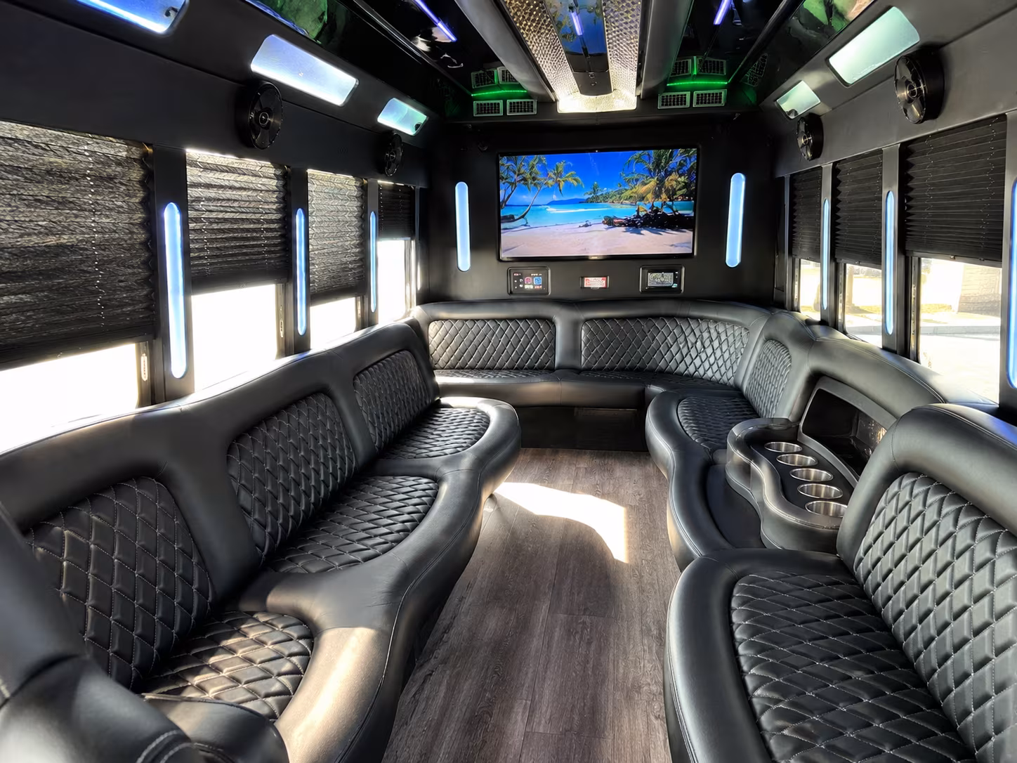 Columbus Sporting Event Transportation party bus exterior