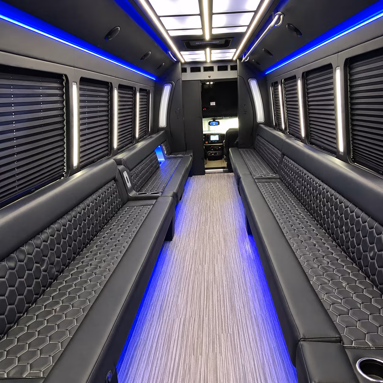Columbus Wedding Transportation party bus interior